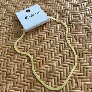 Madewell Herringbone Chain Necklace in Vintage Gold